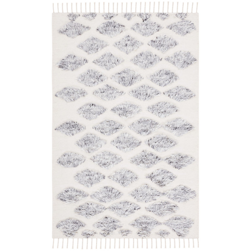Powell Hand Woven Wool Geometric Rug, Rectangle 5' x 8'
