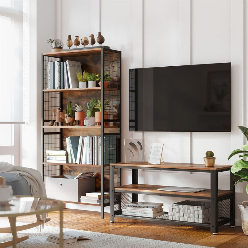 155cm H x 74cm W Metal Geometric Bookcase