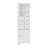 White Triangle Tall Cabinet With 3 Drawers And Adjustable Shelves For Bathroom-36288003