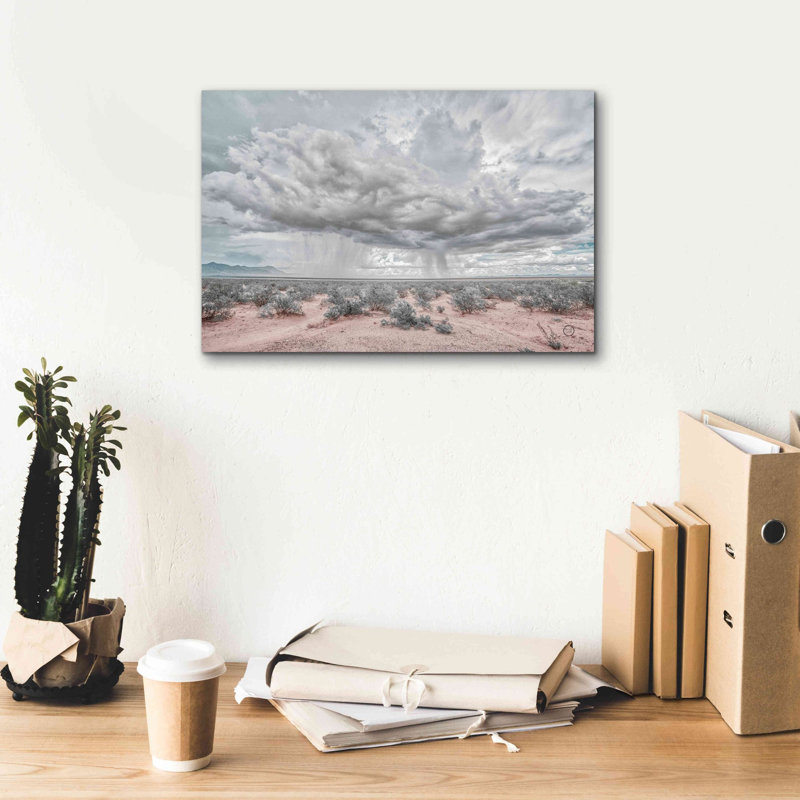 «New Mexico Rain» par Nathan Larson, art mural sur toile, H 12 po x l 18 po x P 0,75 po