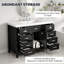 Meuble-lavabo 47 po sans lavabo, armoire seulement, 2 portes et 8 tiroirs, système de fermeture en douceur, design classique, noir