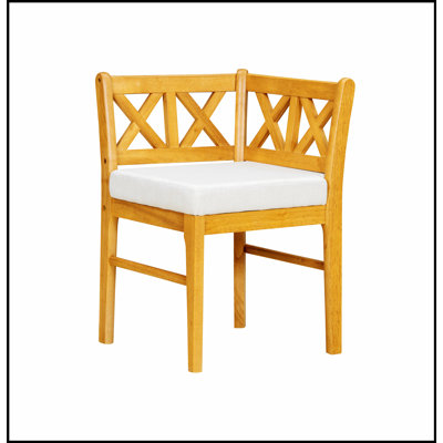 Farmhouse Modern Dining Corner Chairs Set of 2 with Handwoven Rattan and Tapered Solid Wood Legs for Comfort and Style