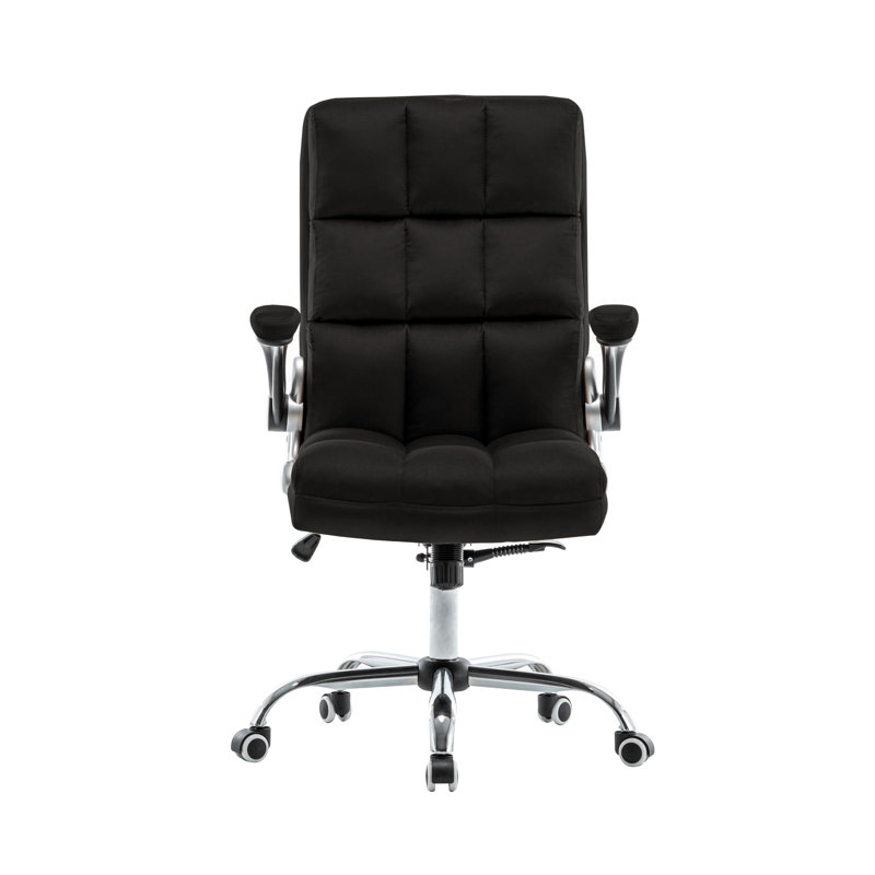 Chaise de bureau Kahaleel, Velours noir