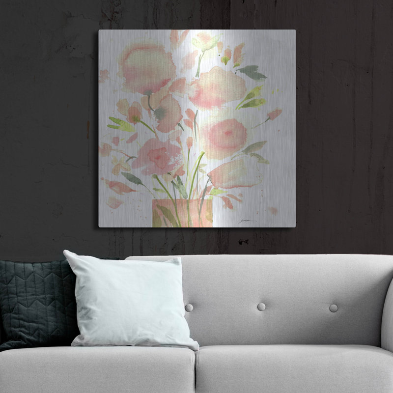Mur de métal «Pink Tones» par Design Fabrikken, H 36 po x l 36 po
