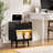 Modern 2-drawer Nightstand With Outlets & Led Light (set Of 2)-1757005802