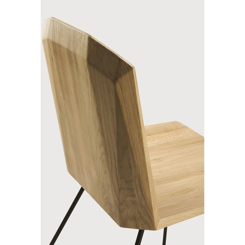 Facette Solid Wood Writing Desk, Natural Oak