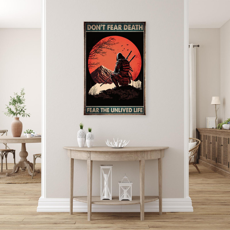 «Nigel Samurai Dont Fear Mort», impression sur toile, H 36 po x l 24 po x P 1,25 po