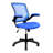 Techni Mobili Mesh Task Office Chair With Flip Up Arms, Blue