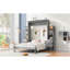 Grand lit escamotable mural avec tablettes, tiroirs et lumières DEL, gris-105488784-105488789