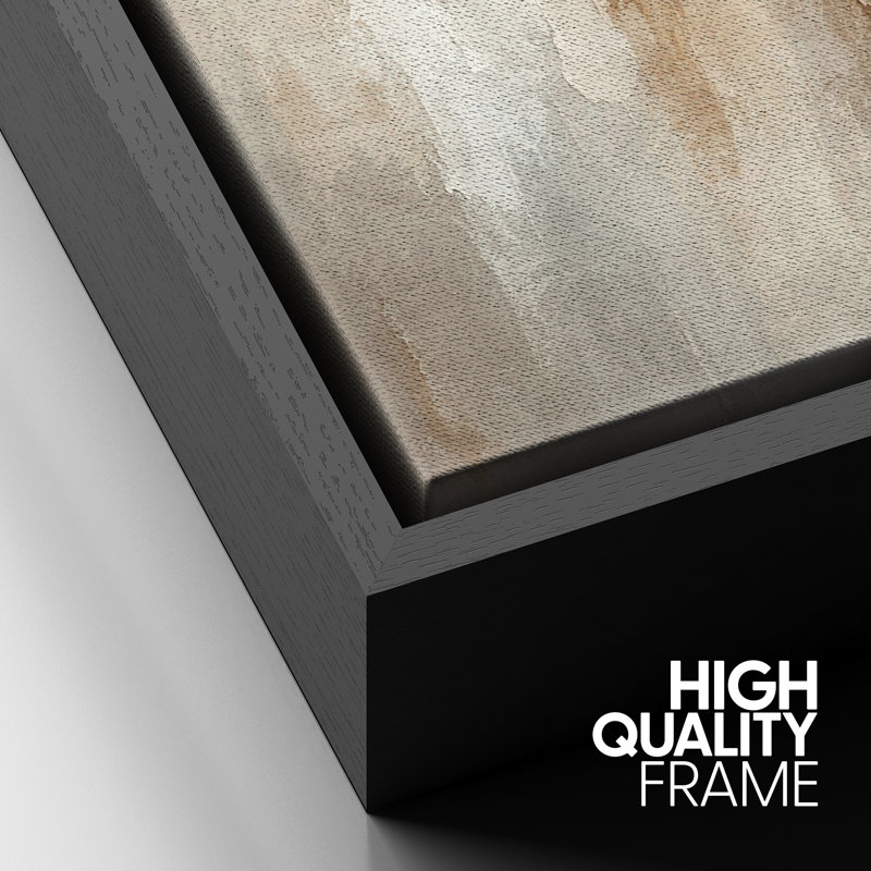 Vertical Earth Tone Abstract Artwork, Living Room Pictures, Framed Canvas Giclee Print Wall Art, 16" H x 24" W