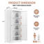 Rangement réglable pour garde-manger de 61 po en métal blanc de 61 po avec 4 tablettes (capacité de 110 lb), organisateur de garde-manger autoportant robuste pour la cuisine, le garde-manger et le salon