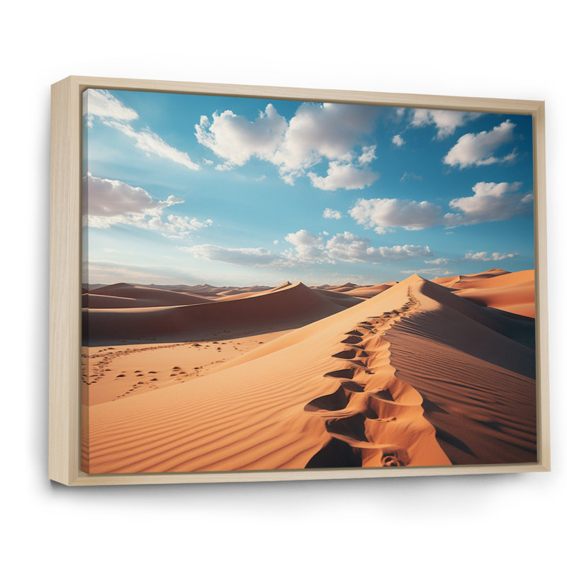 Desert Glamis Sand Dunes III - impression, Cadre naturel flottant, H 30 po x l 40 po x P 1,5 po