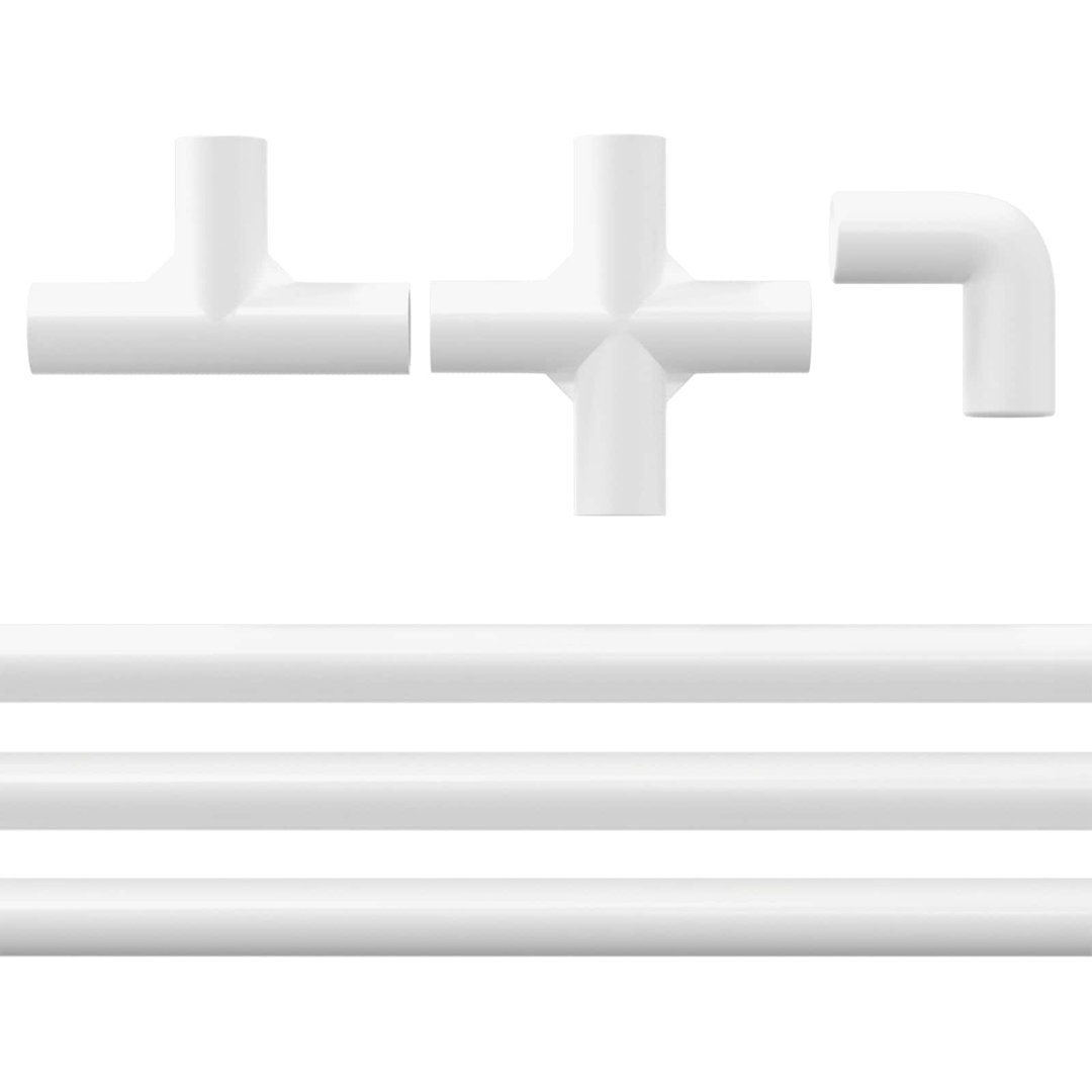 vidaXL PVC Pipe with Shelf White PP and PE Home Storage Garden Accessories