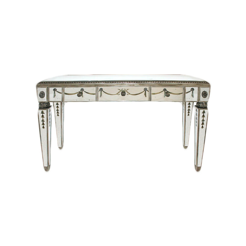 Antique Gilded Mirror Console Table