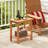  2PCS Outdoor Acacia Wood Side Table 2-Tier Patio End Table w/ Slatted Tabletop-285198109