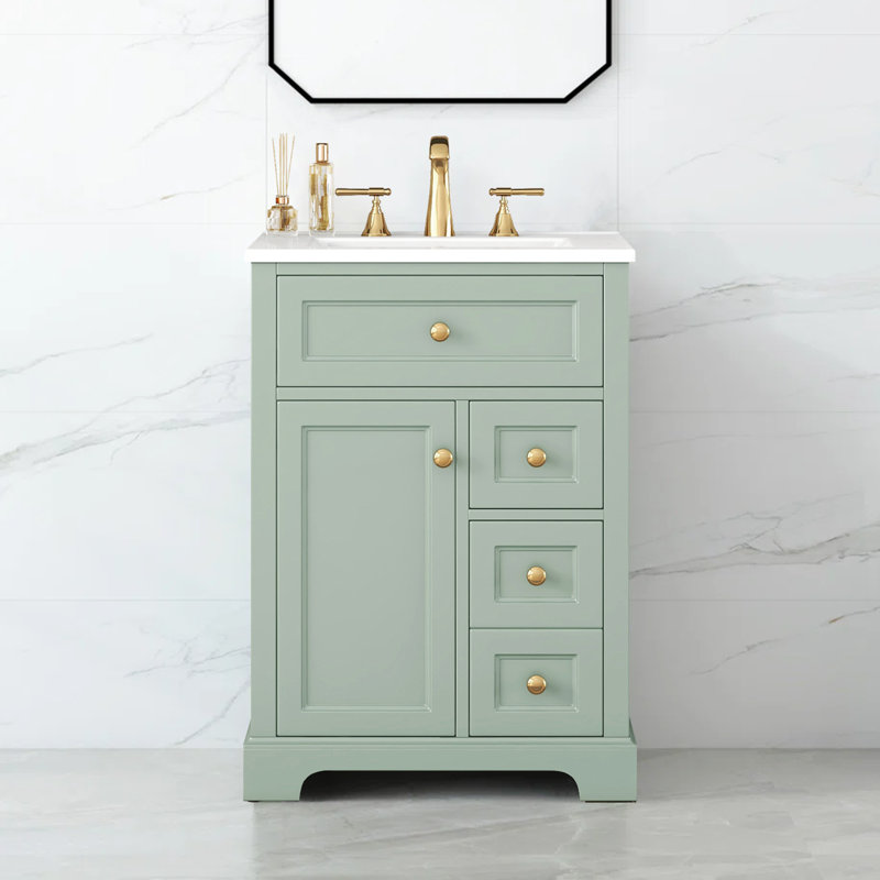 Meuble-lavabo autoportant moderne 24 po