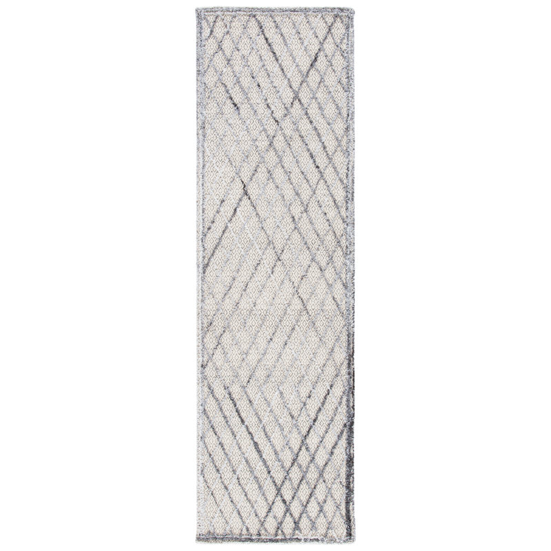 Gilliland Hand Tufted Performance Geometric Rug, Runner 2'3" x 8'