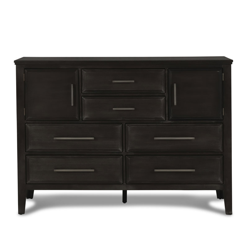 Commode 6 tiroirs avec porte Jonnathan, Muscade