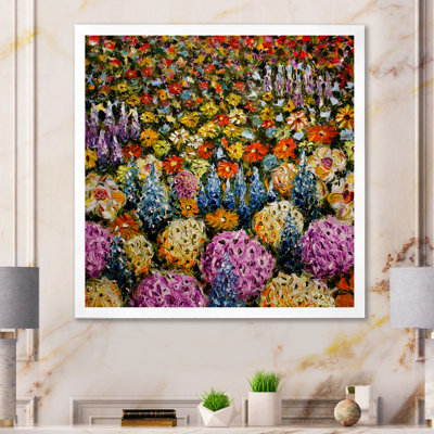Vibrant Colorful Wildflowers " Vibrant Colorful Wildflowers " Painting Print