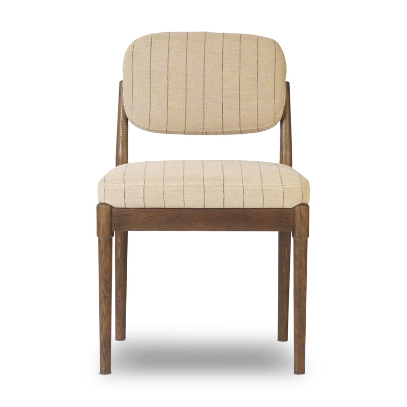 ESTHER Upholstered Dining Chair, Lavon Flint, Drifted Oak