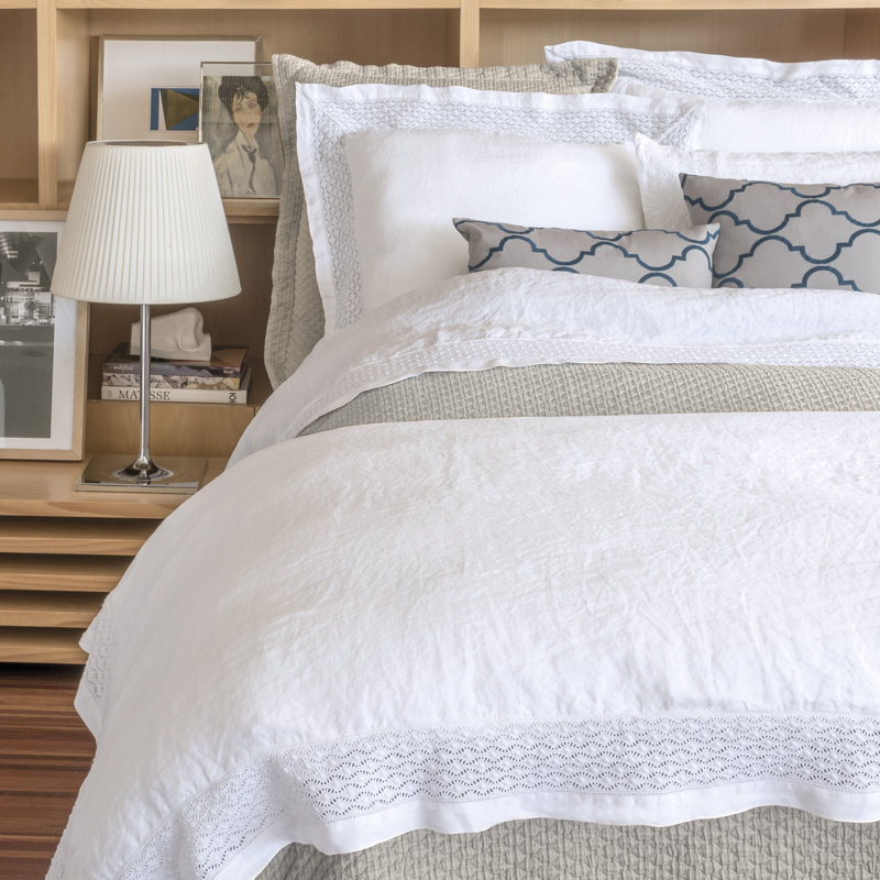 Vintage Linen Duvet Cover, Queen Duvet Cover, Flax
