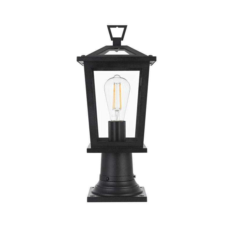 Lampadaire d'extérieur noir Deidra 7 pouces