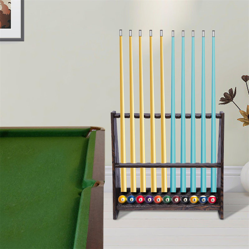 DENFER Wood Pool Cue Rack