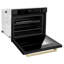 ZLINE 30 in. Autograph Wall Oven w/ Air Fry in Black Stainless Steel with Gold Handle-198249091-198249575