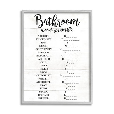 " Bathroom Word Scramble " by Daphne Polselli