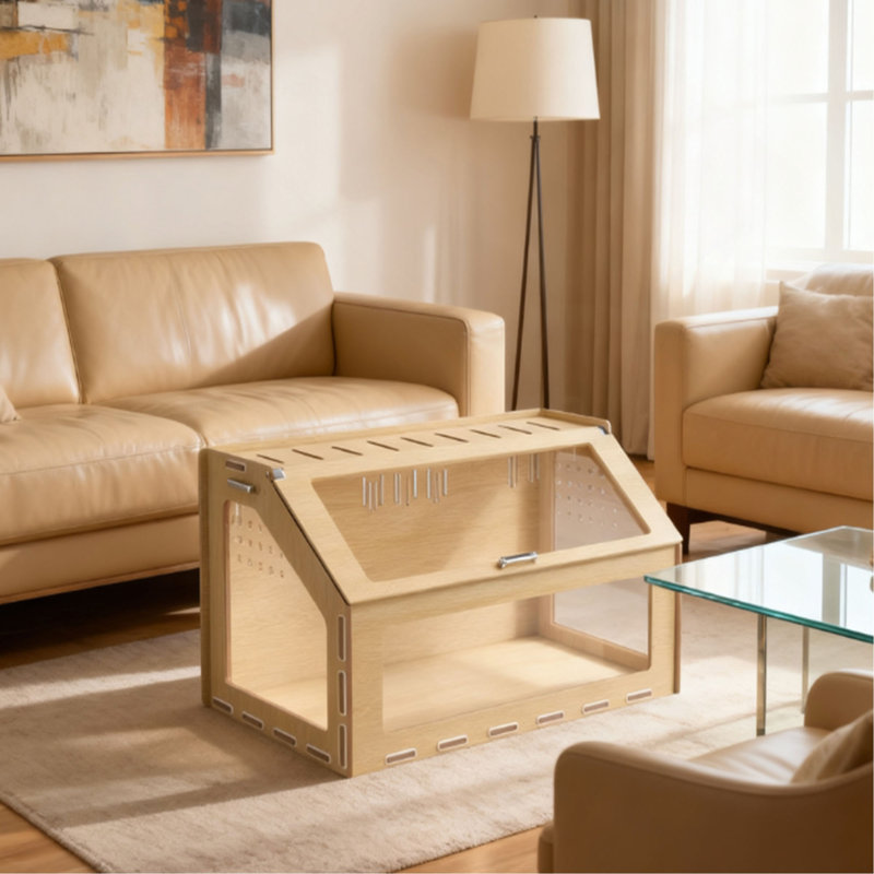 Cage à hamster 39 po avec fenêtre et plateau ouvert