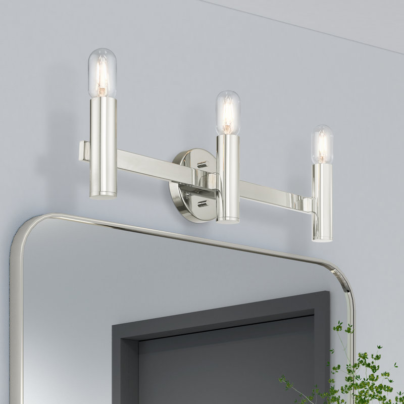 Éclairage pour meuble-lavabo à 3 lumières à intensité variable Martella, Chrome poli