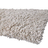 Core Shag Cotton Area Rug in White