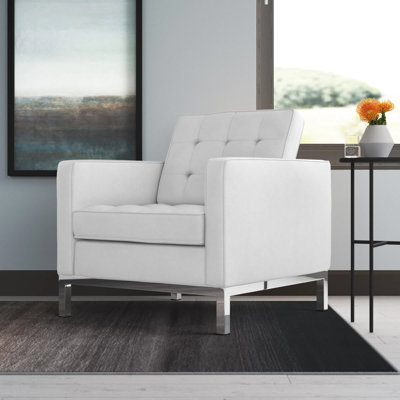 Loft Tufted Vegan Leather Armchair