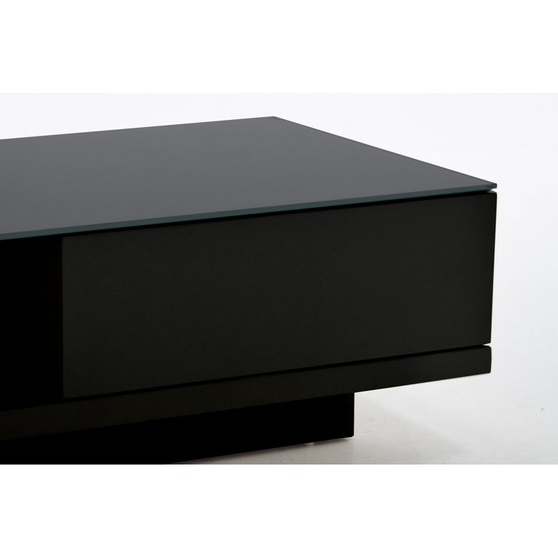 Ahumada Block Coffee Table with Storage, Black