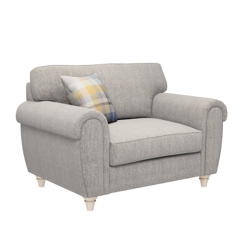 Vivo Upholstered Chair And A Half, Silver