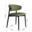 Chaises de salle à manger rembourrées en métal vert-473304698