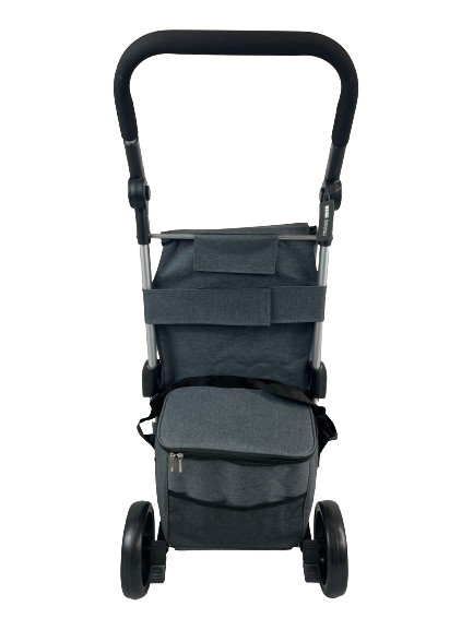 4 WHEEL SHOPPING TROLLEY - NAVY, Grey
