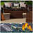 Azoriah 7-Person Wicker Outdoor Seating Group with Fire Pit Table-89983801-97365782