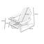 Chaise Adirondack pliante en plastique Henninger-163537790