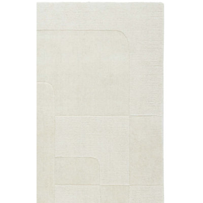 Kaljopa Hand Loomed Wool/Cotton Rug in Ivory