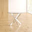 Lexington Round Dining Table for Dining Room Furniture, Glass Top and Metal Dinner Table-66401591-38468867
