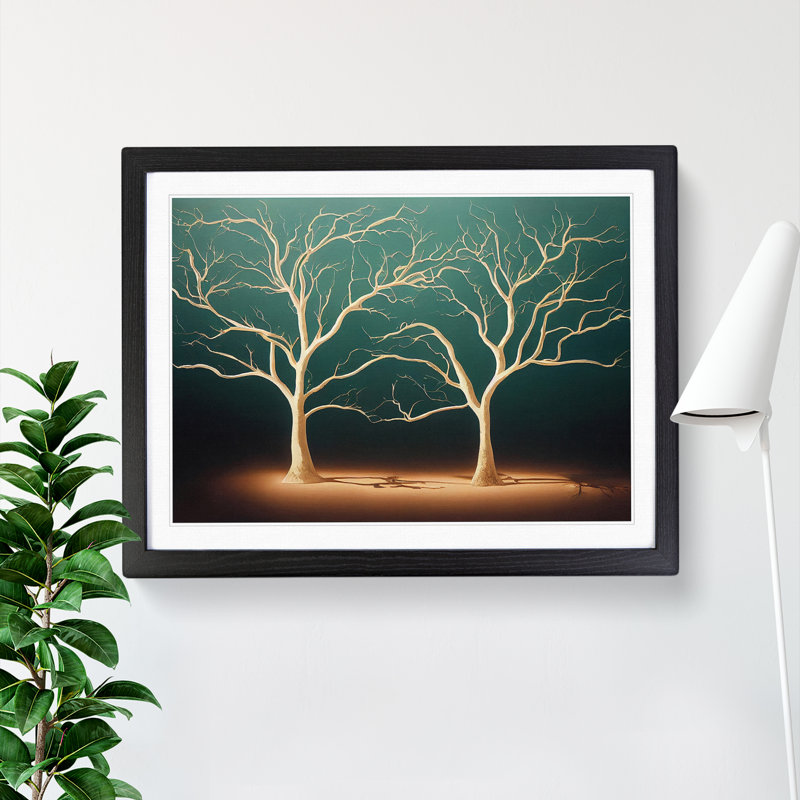 Awesome Trees - Framed Print, Black, 34cm H x 46cm W x 2cm D