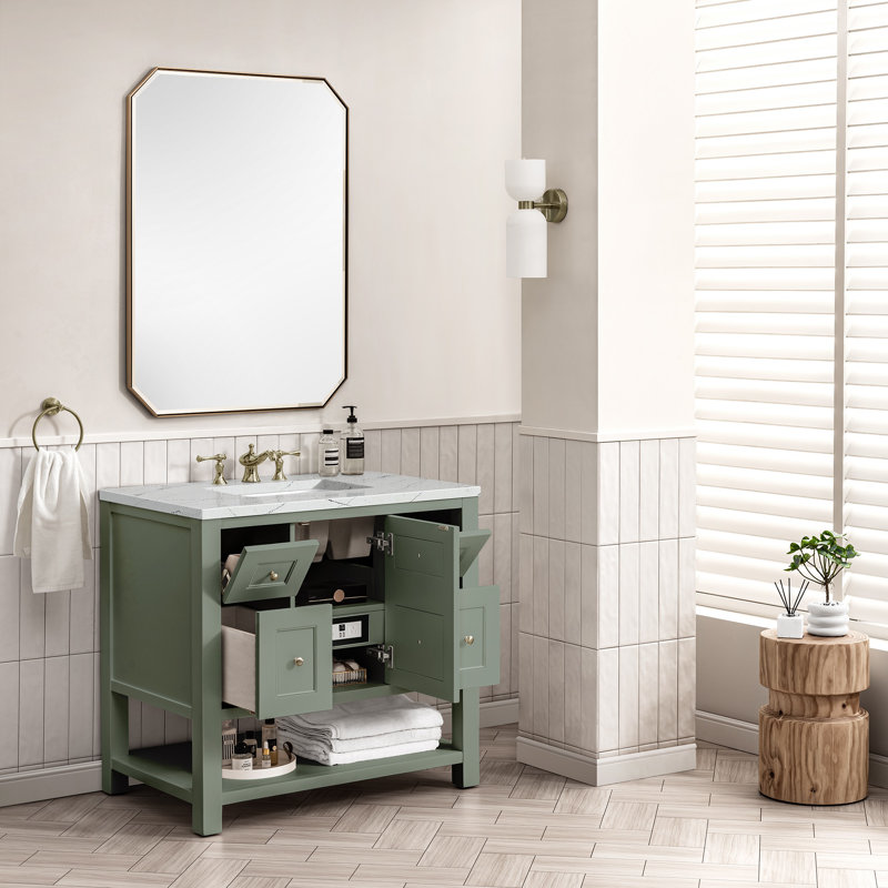Breckenridge 36'' W Single Vanity, Ethereal Noctis, Smokey Celadon, 8" Widespread