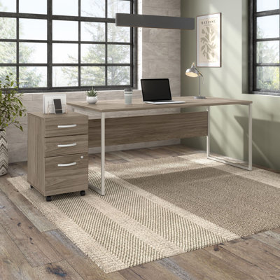 Bureau hybride et caisson mobile à 3 tiroirs