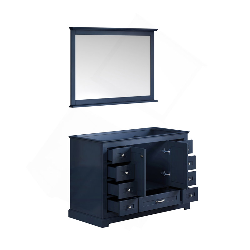 Meuble-lavabo simple bleu marine 48 po X P 22 po D et 46 po Miroir