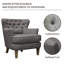 Fauteuil l 32 po capitonné en lin-831465433