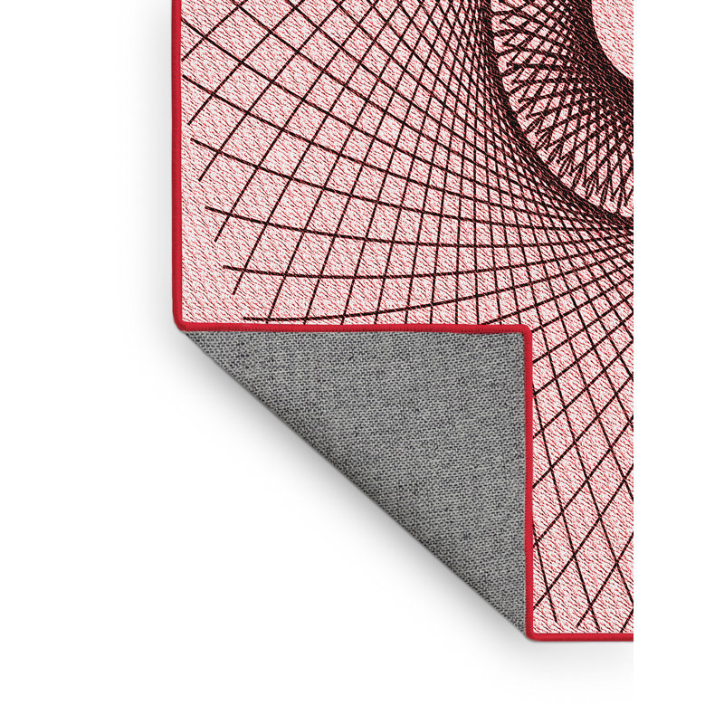 Tapis tissé à la machine en rouge, Tapis de couloir 2 pi x 5 pi
