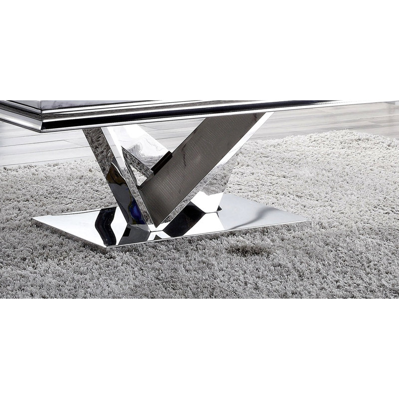 Table basse l 50,6 po Glam, chrome