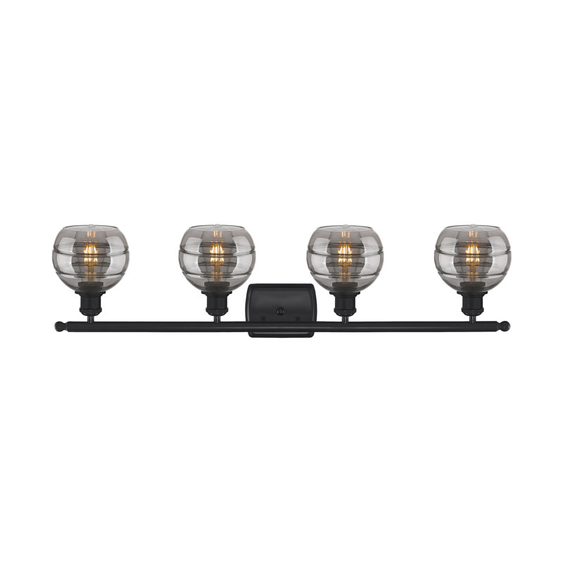 Chartoff 4 - Light Dimmable Vanity Light, Light Smoke, Matte Black