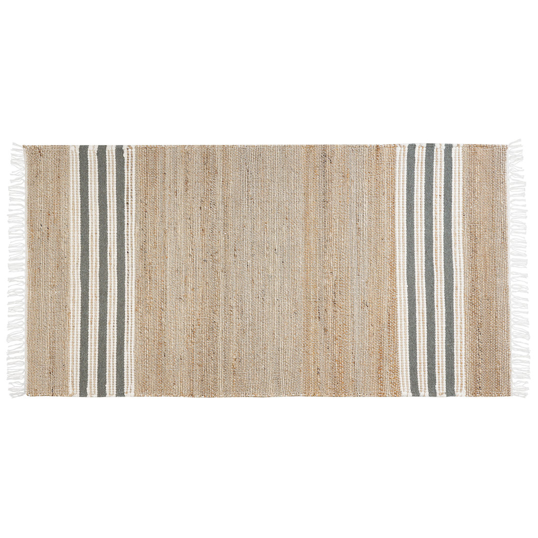 Handgefertigter Teppich Howard in Beige/Grau